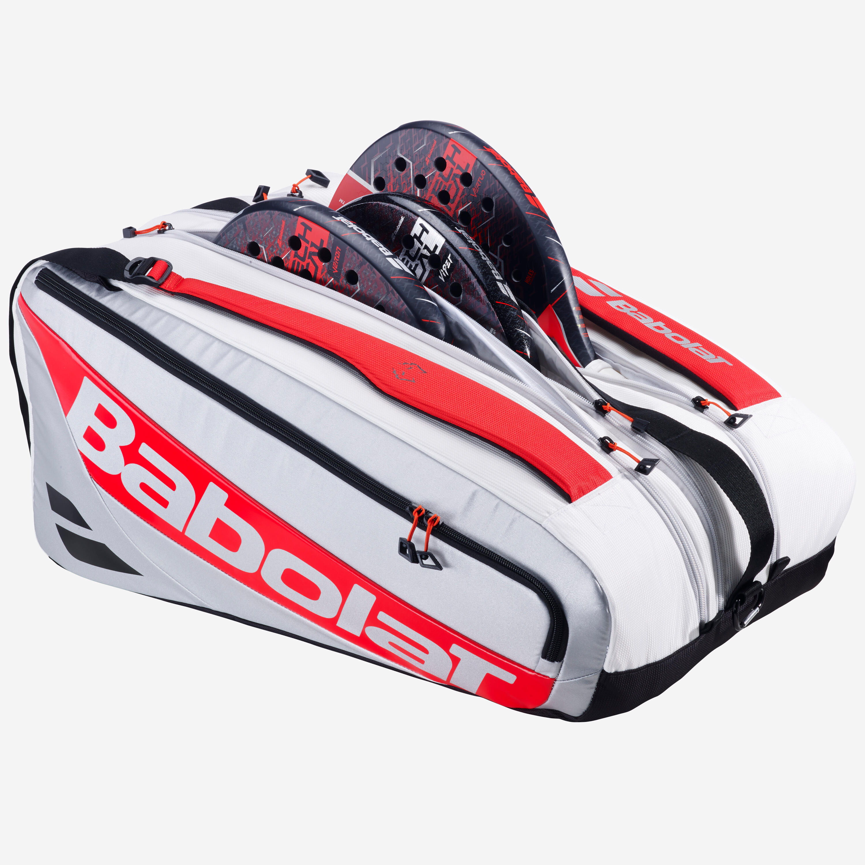 Padel Insulated 56-Litre Bag RH Juan Lebrón - White/Red 2/5