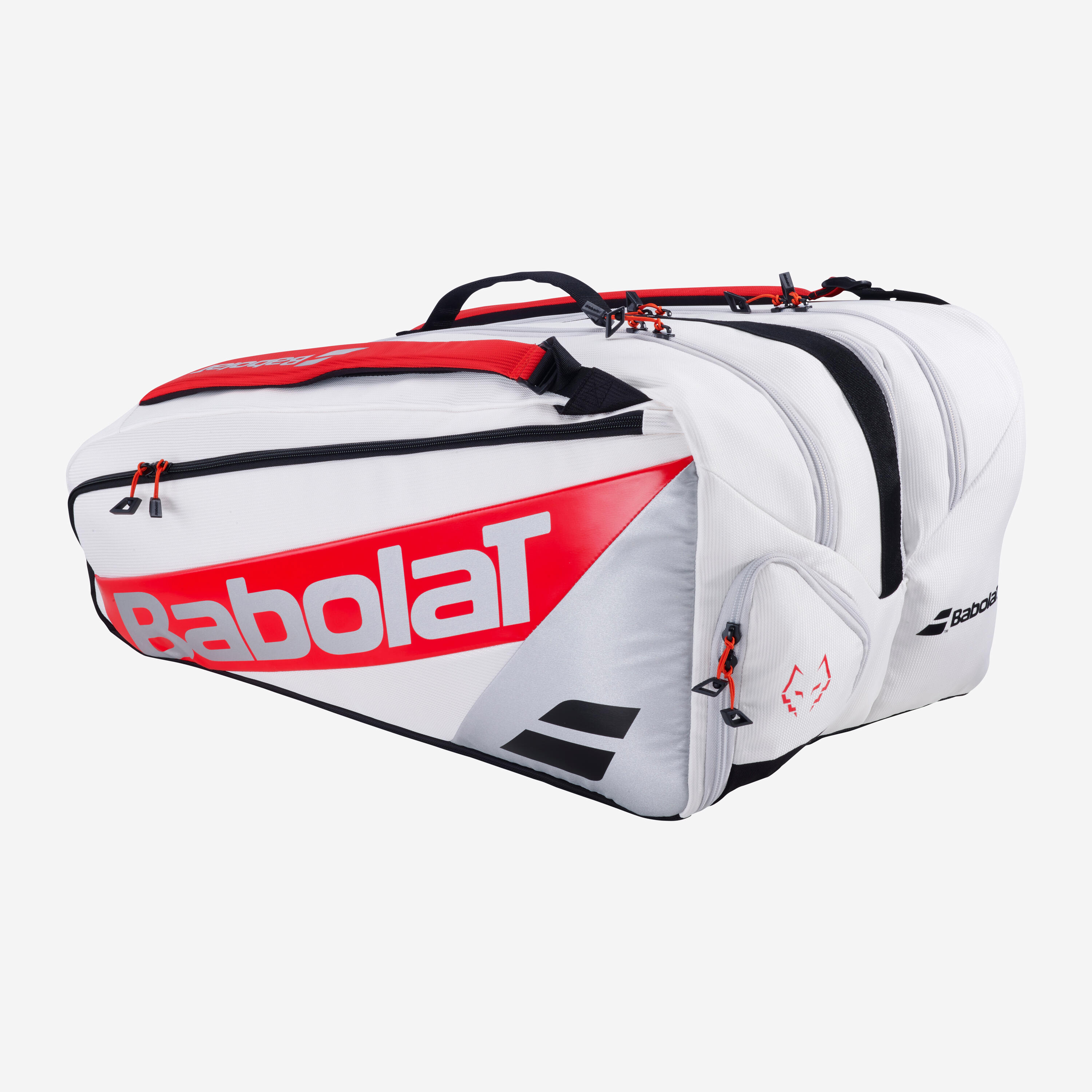 Saco de padel isotérmico 56l - babolat rh juan lebrón branco vermelho