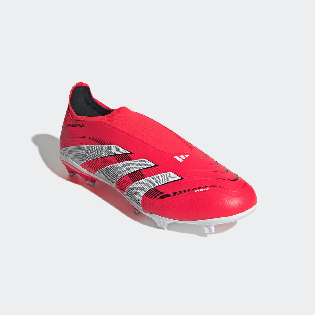 Nogometni čevlji za odrasle Predator League Laceless FG/MG - rdeči