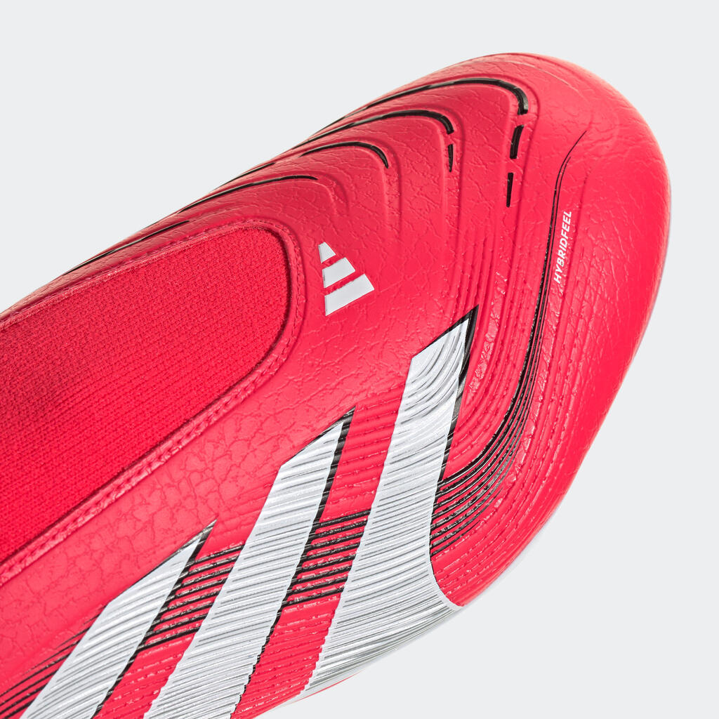 Nogometni čevlji za odrasle Predator League Laceless FG/MG - rdeči