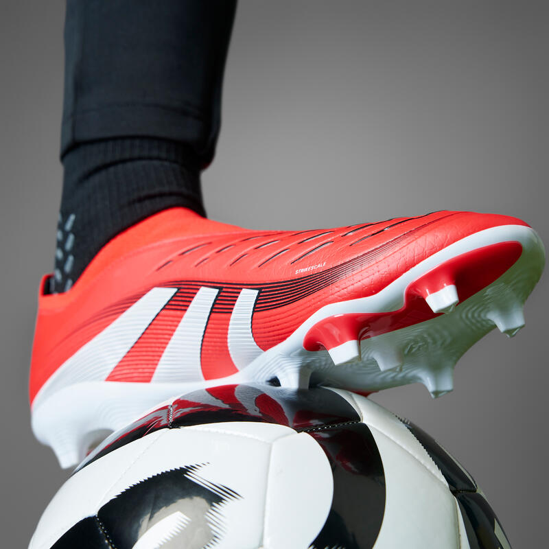 Chuteiras de Futebol Adulto Adidas Predator League Laceless FG/MG Vermelho