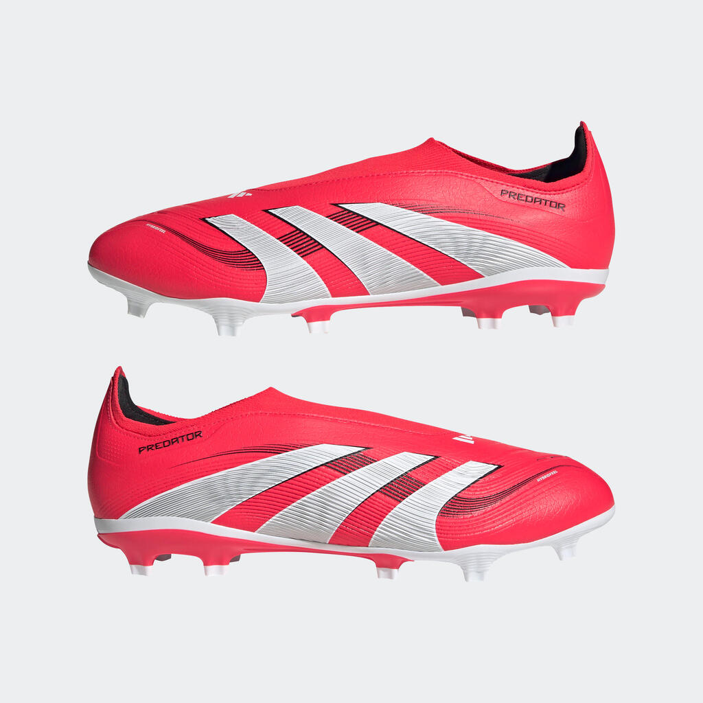 Nogometni čevlji za odrasle Predator League Laceless FG/MG - rdeči