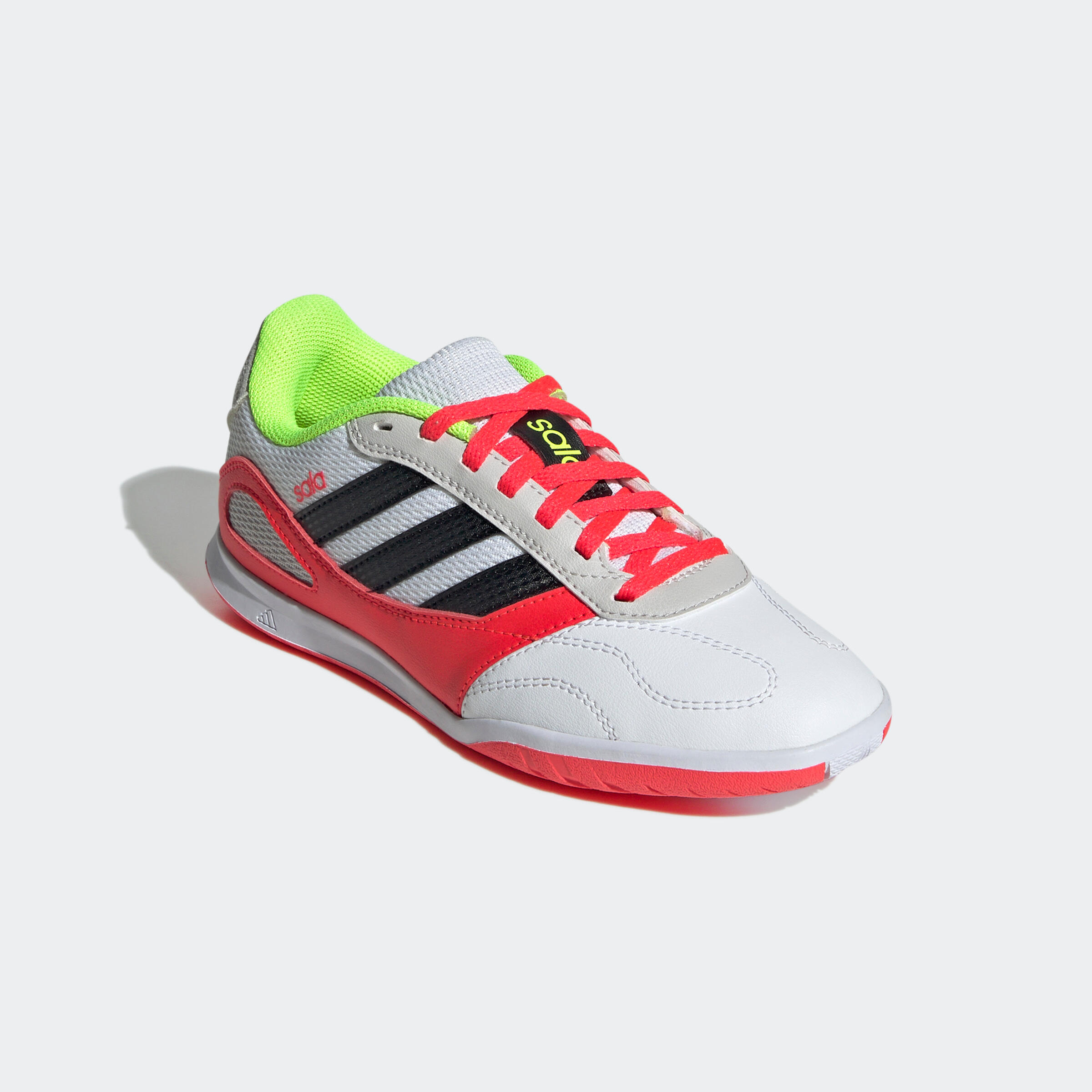 adidas Super Sala kind zaalvoetbalschoenen wit/rood 7/8