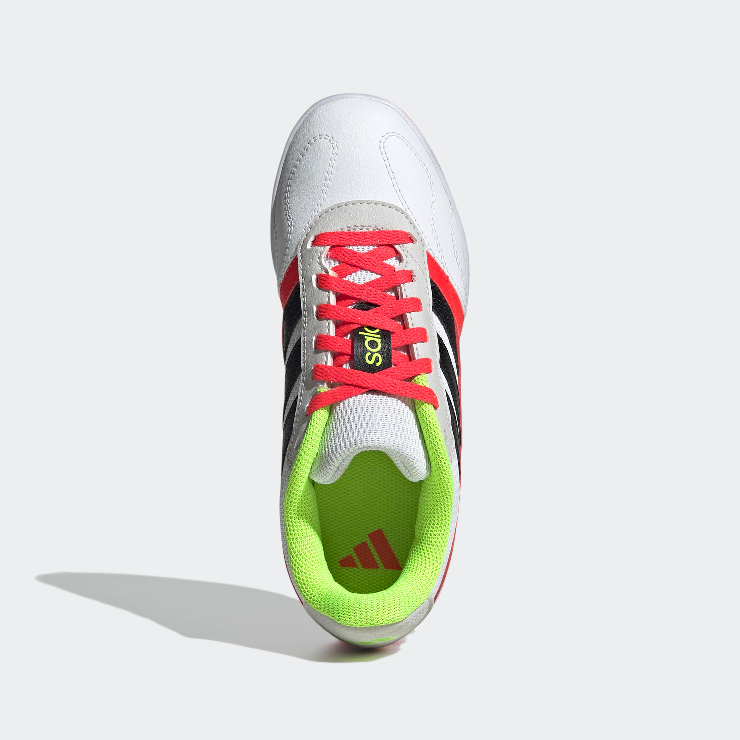 adidas Super Sala kind zaalvoetbalschoenen wit/rood 5/8