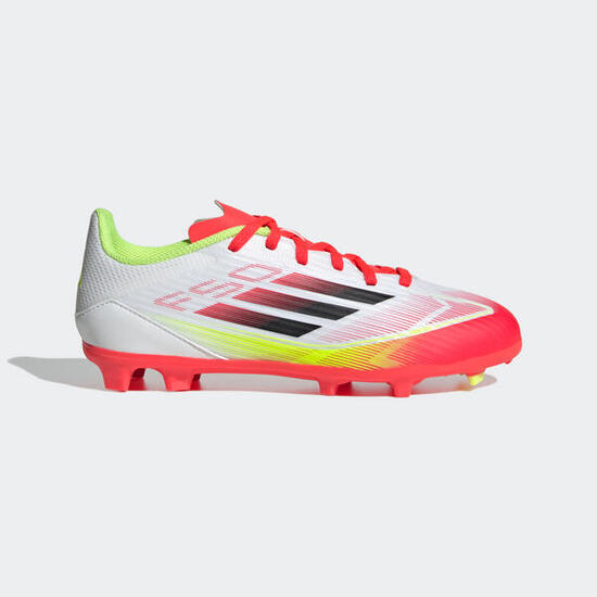 Botas de fútbol F50 League FG/MG adidas Niño Blanco