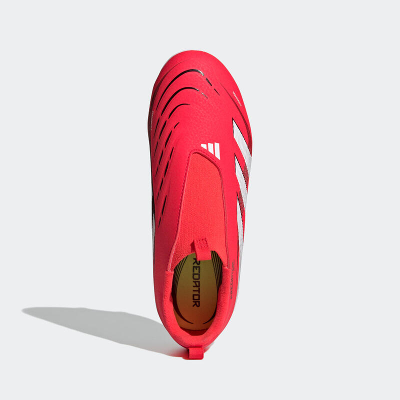 Ghete de fotbal Predator League Laceless FG/MG Roșu Copii
