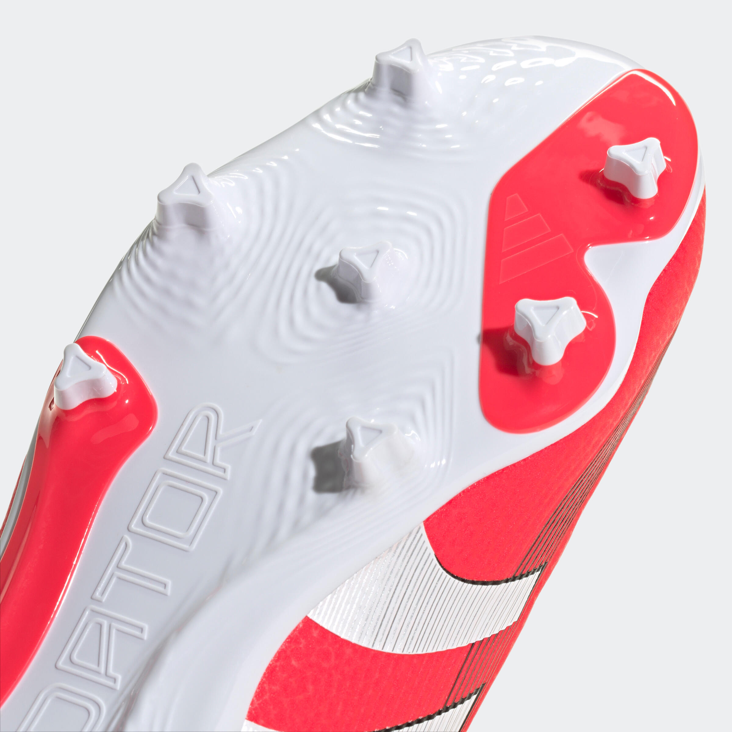 Chaussure Predator League Laceless FG/MG Enfant Rouge 3/8