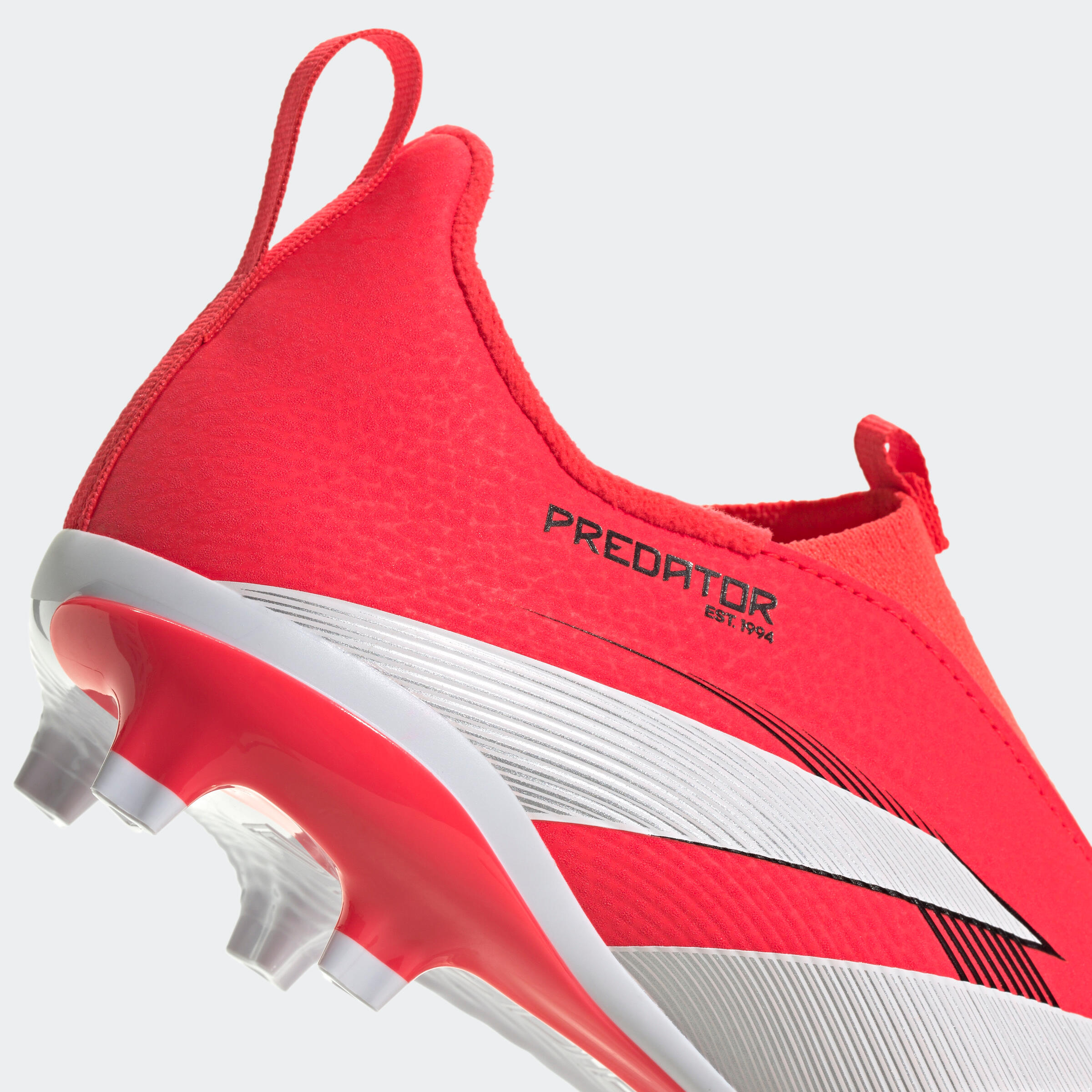 adidas Predator League Laceless FG/MG kind voetbalschoen zonder veters rood 8/9