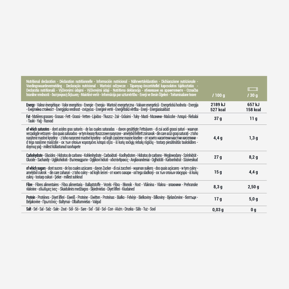 Baton z suszonych owoców z orzeszkami ziemnymi, migdałami i ziarnami x4