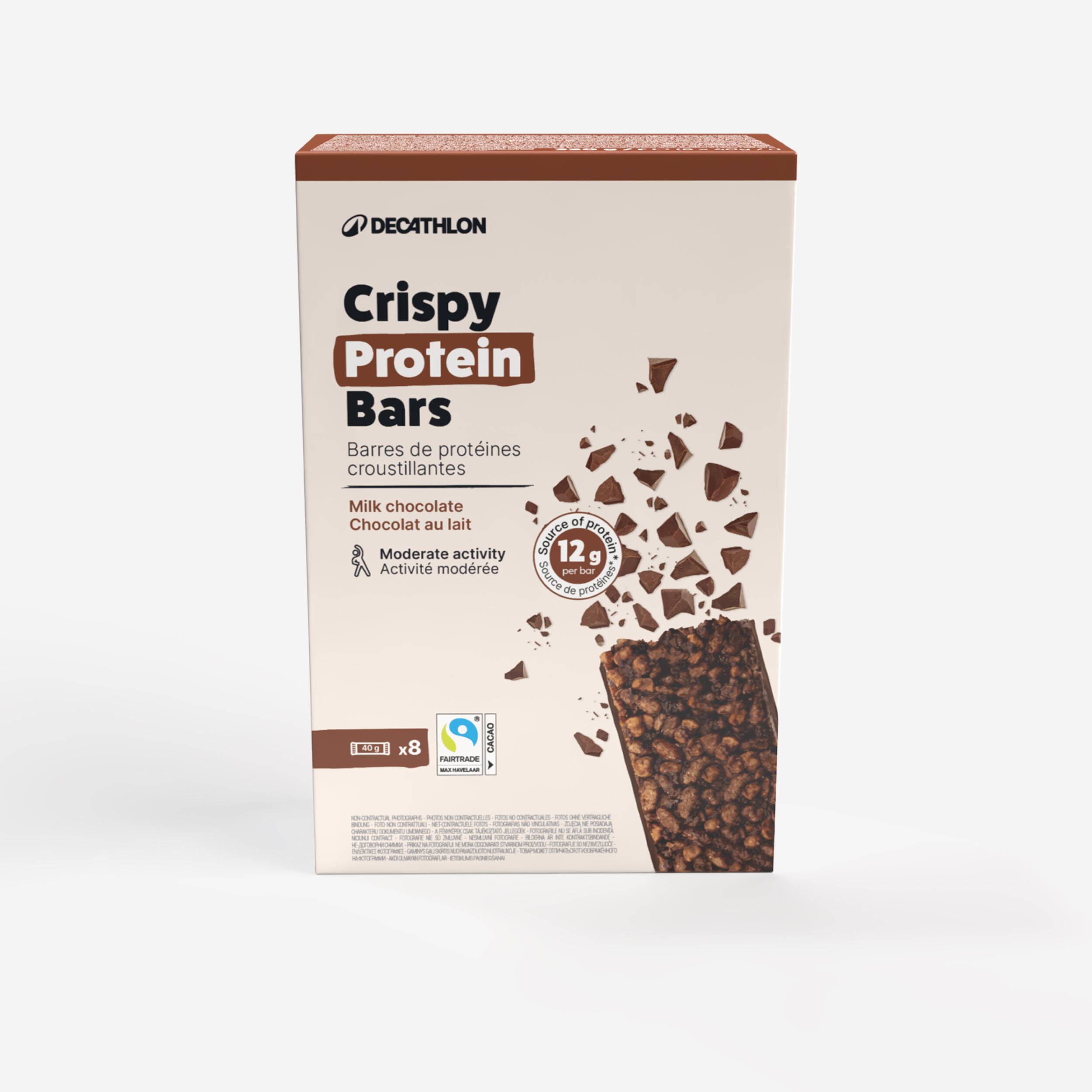 Baton proteic acoperit cu ciocolată X8 - Crispy choco bar