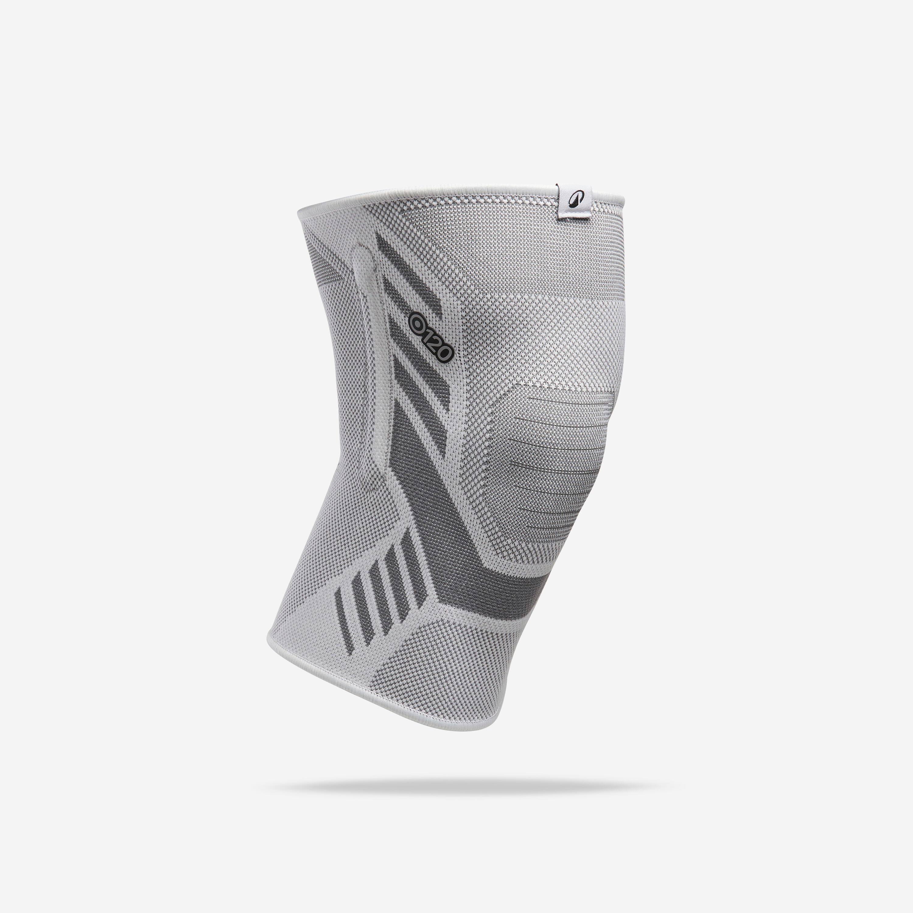 Right or left knee support with side reinforcements