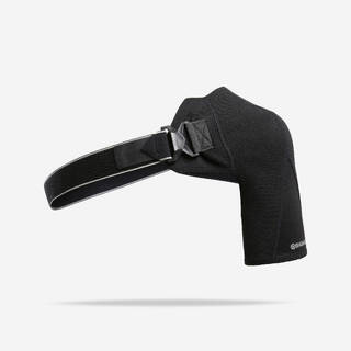 Right or Left Shoulder Pad with Tightening Strap - Smoked Black