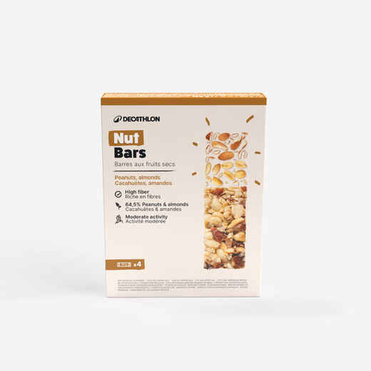 
      Dried fruit, peanut and almond bars x 4 
  