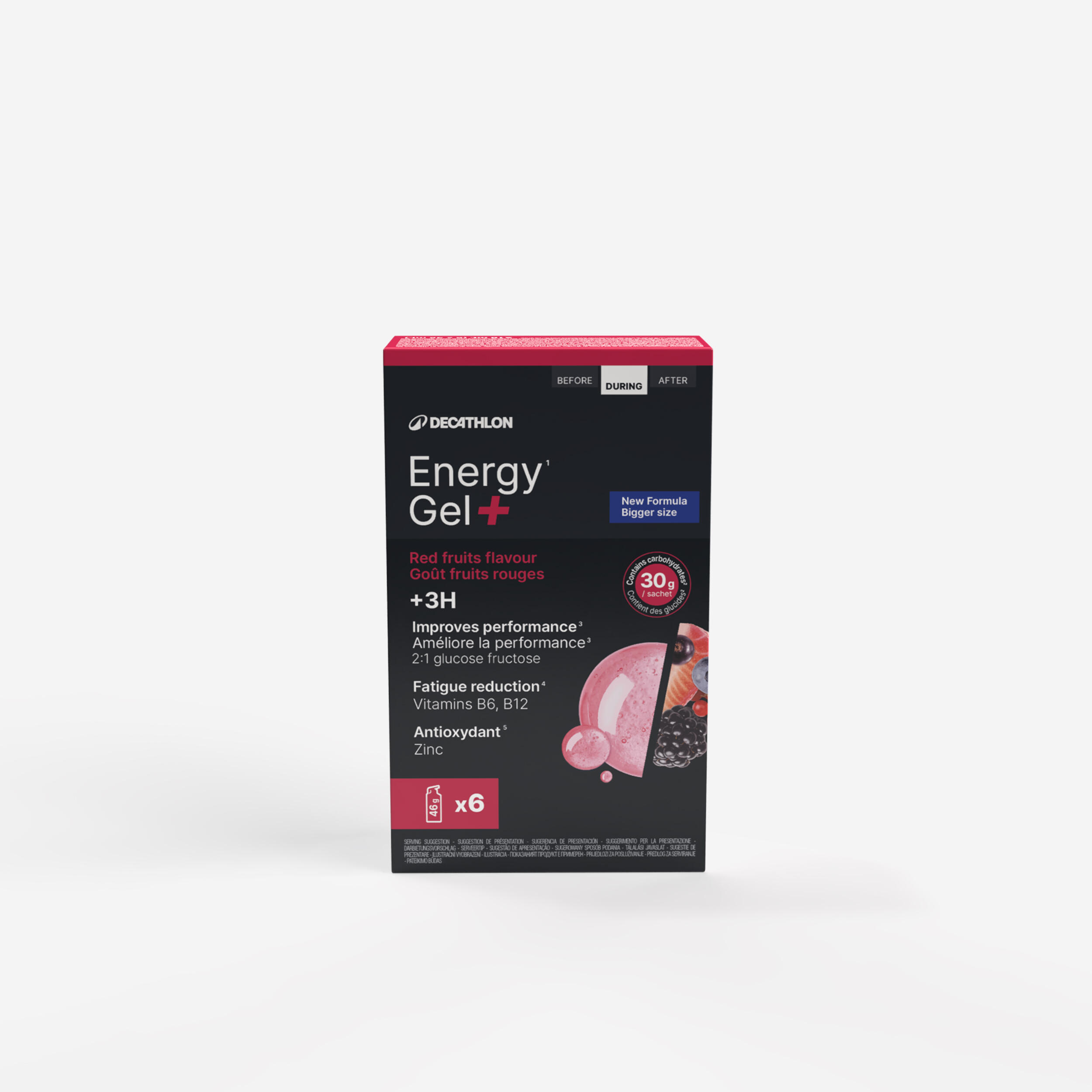 Gel energizant Energy Gel Fructe de pădure x6