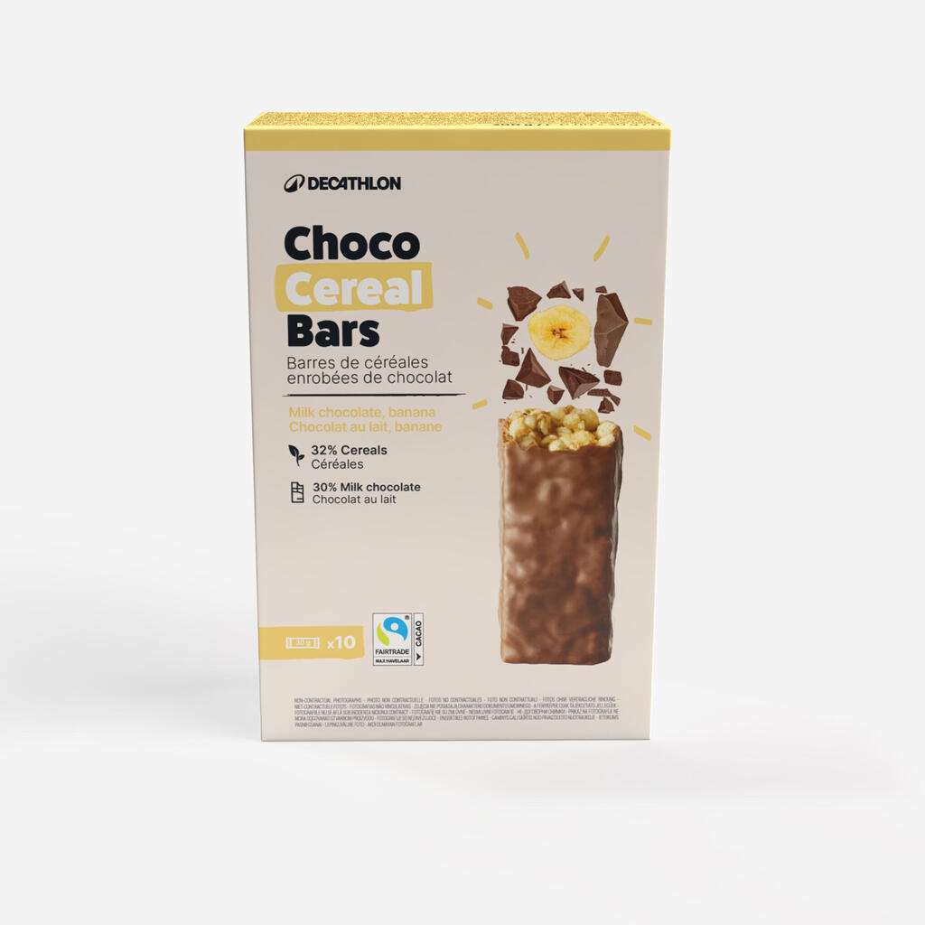 Coated Cereal Bar X10 - chocolate banana