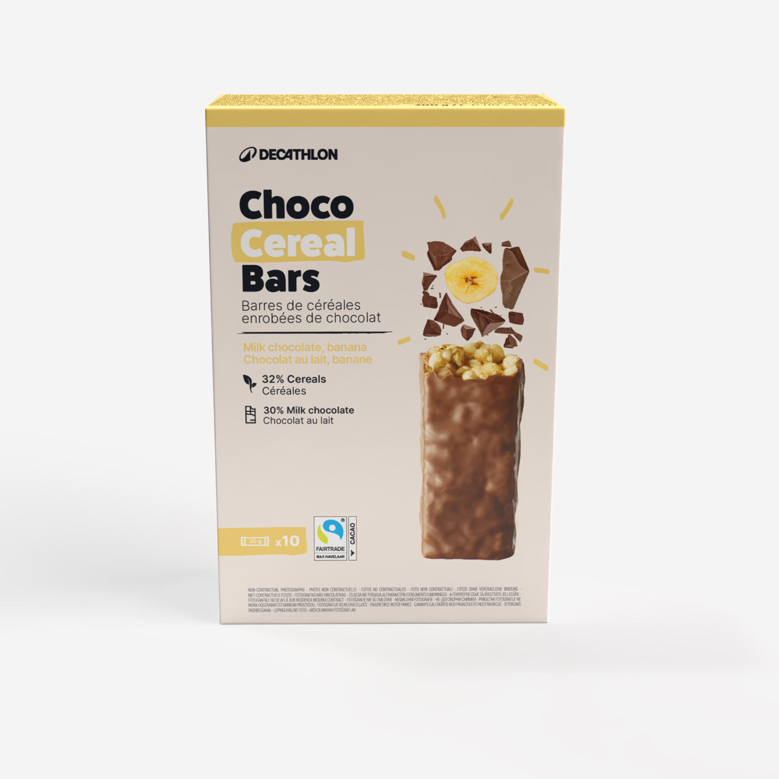 DECATHLON BARRITA DE CEREALES RECUBIERTA X10 CHOCOLATE PLÁTANO 