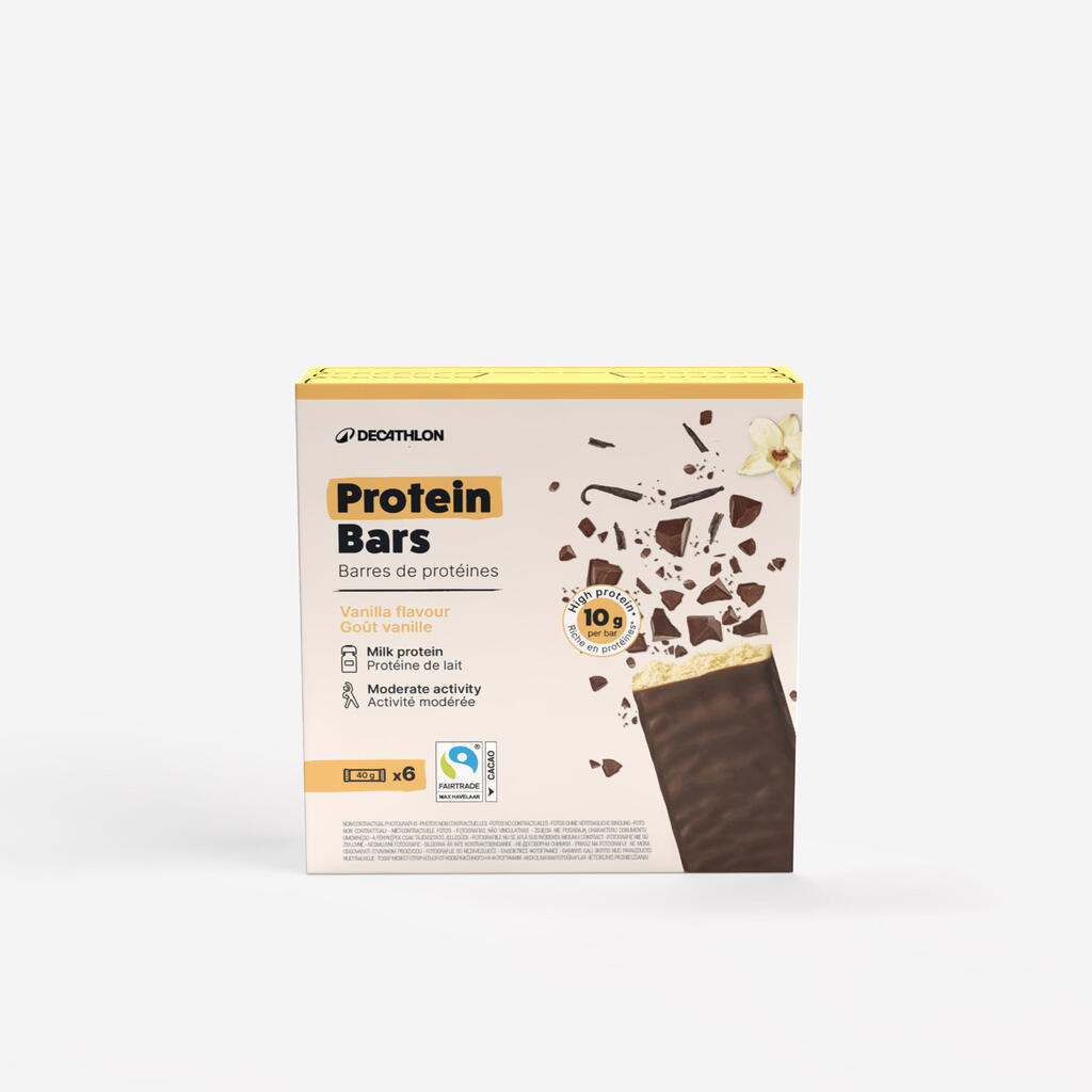 Proteinska pločica s preljevom od mliječne čokolade i okusom vanilije x 6