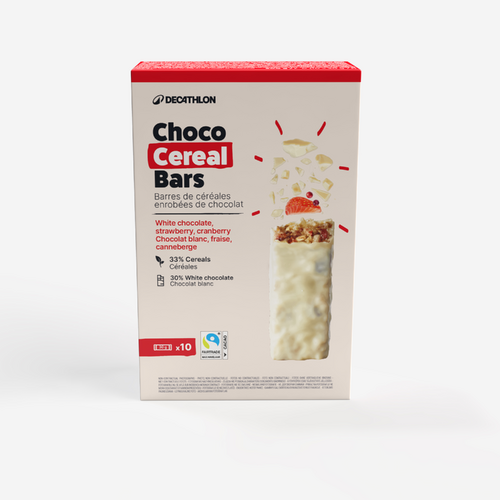 BARRE DE CEREALES ENROBEE X10 CHOCOLAT BLANC &amp; FRUITS ROUGES