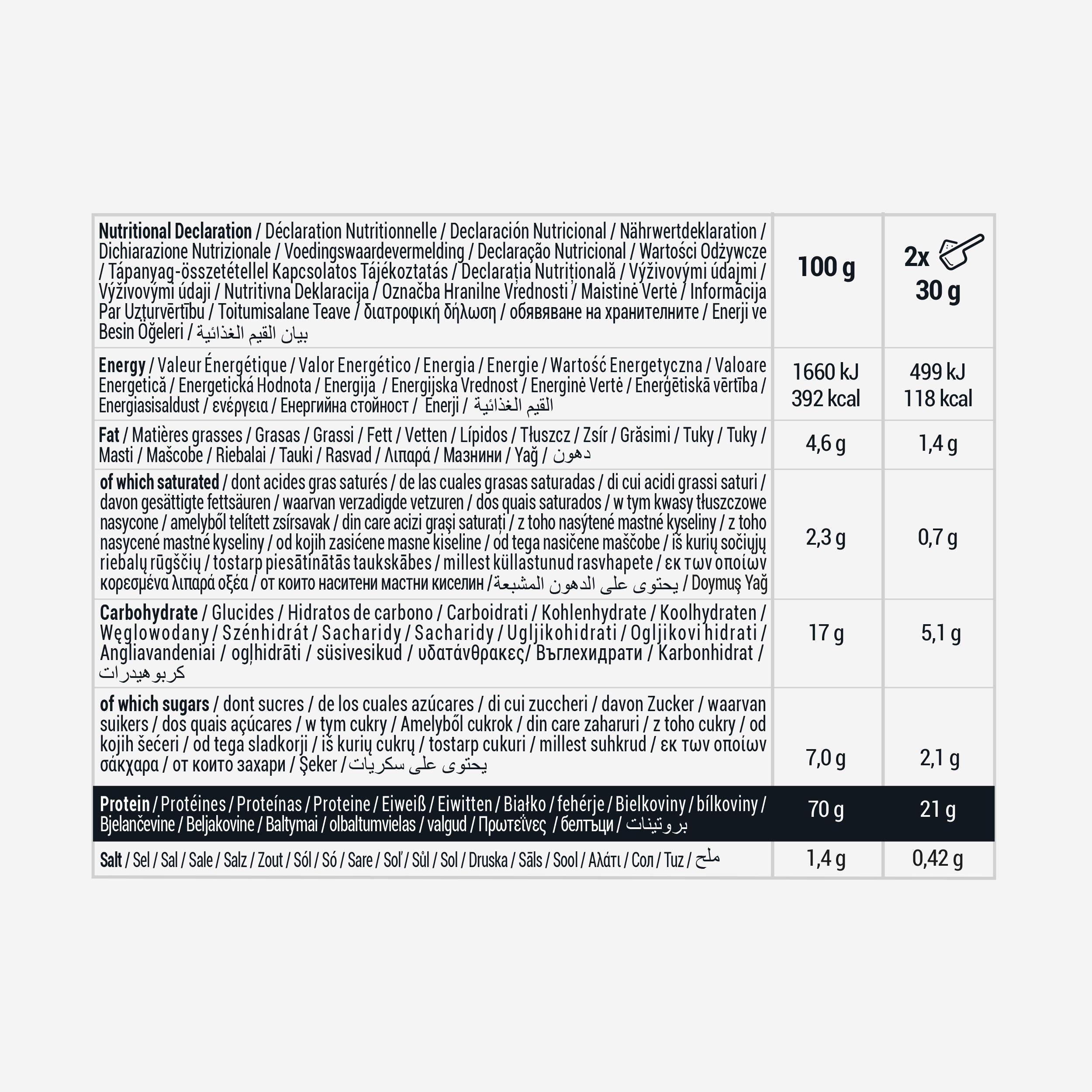 Wei-eiwit karamel 900 gram 2/3