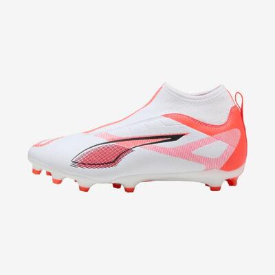 Botas de fútbol ULTRA Match Laceless FG/AG Puma Niño Blanco