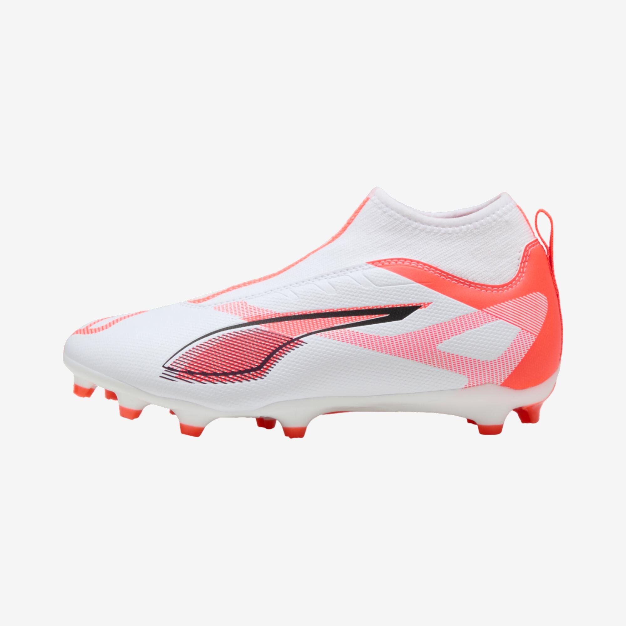Ghete fotbal ULTRA Match Laceless FG/AG Copii Alb