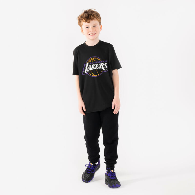 Tricou Baschet 900 NBA Lakers Negru Copii 