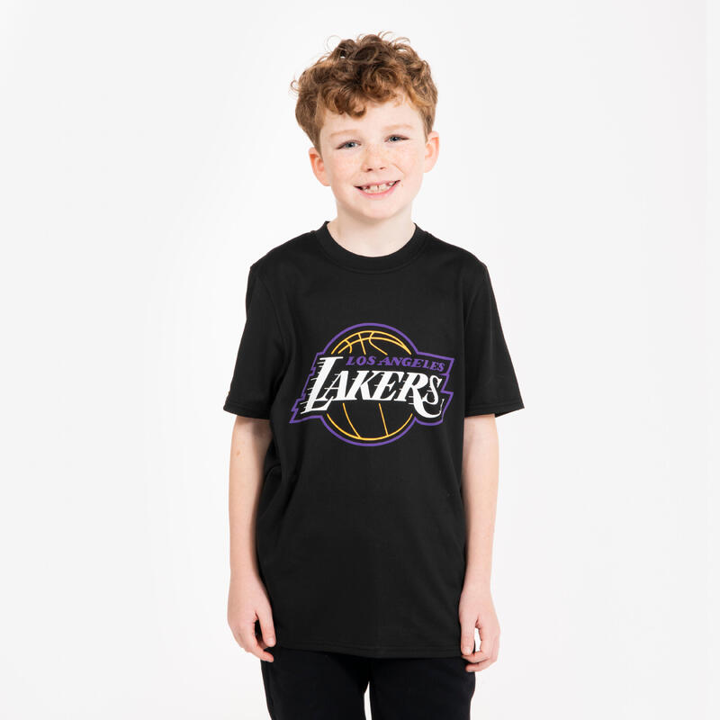 Tricou Baschet 900 NBA Lakers Negru Copii 