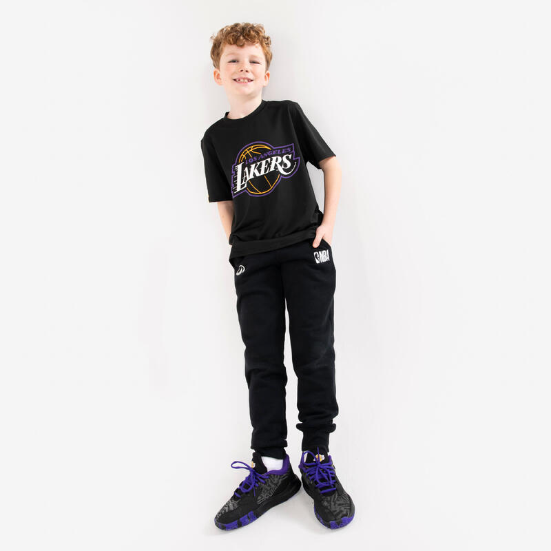Tricou Baschet 900 NBA Lakers Negru Copii 