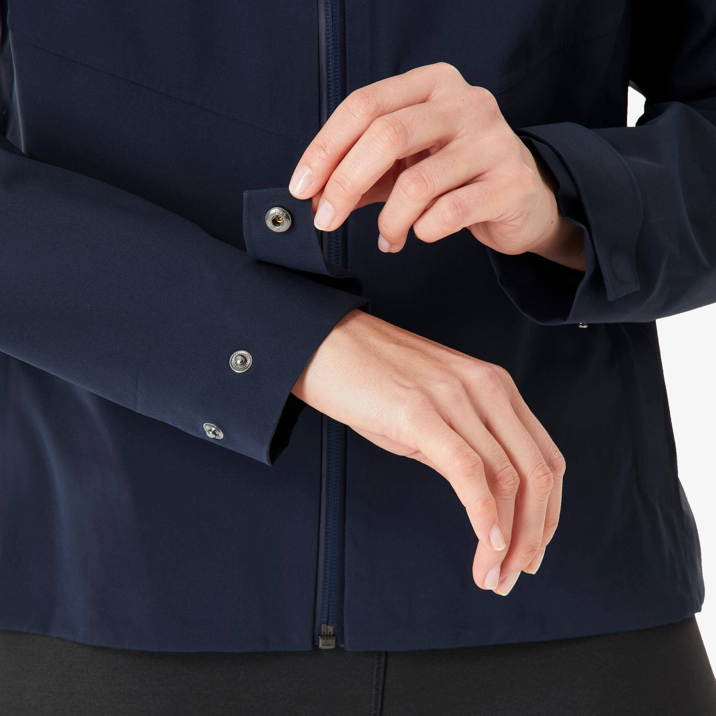 Women’s waterproof hiking jacket, MH100 - Blue -  5