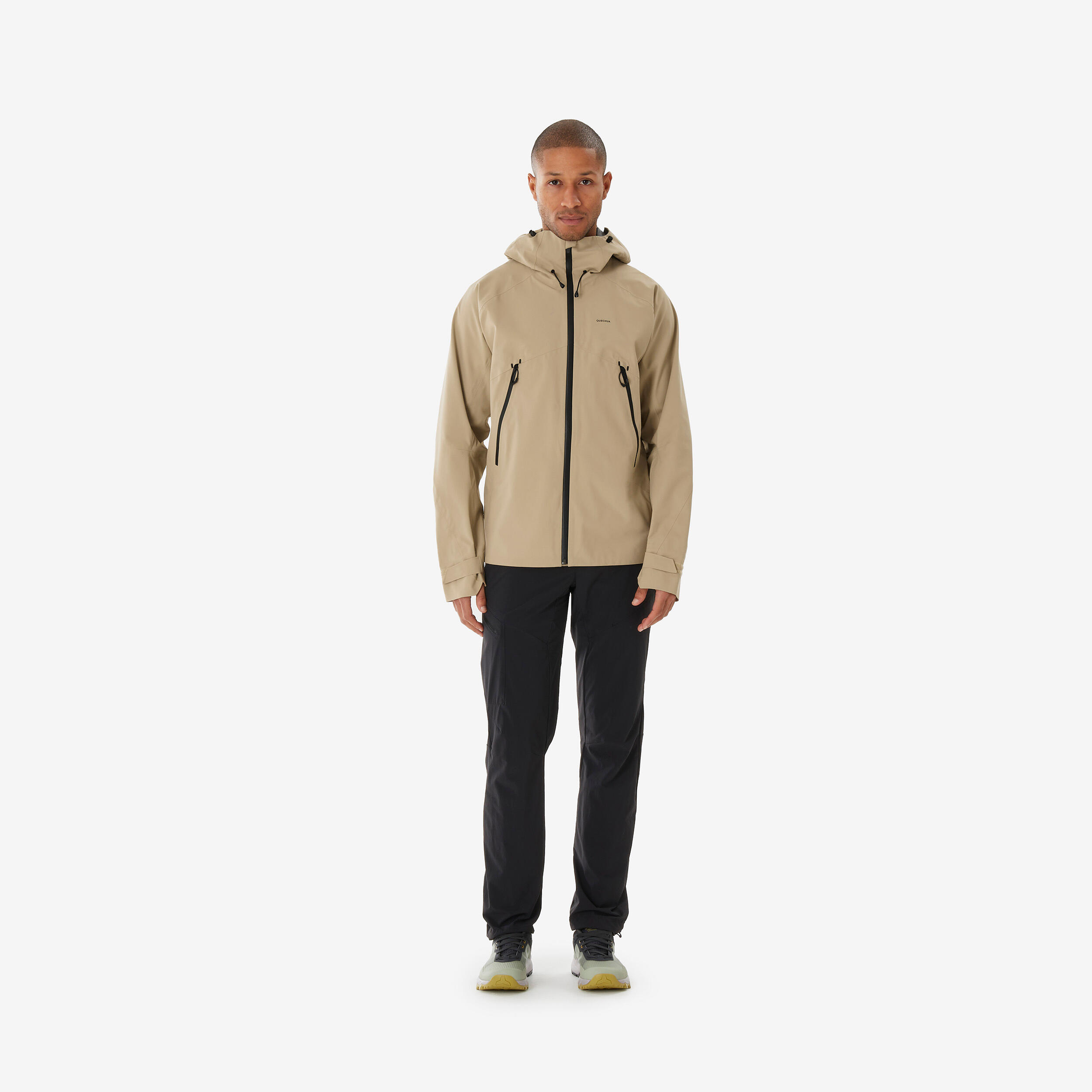 Wasserdichte und atmungsaktive Herren-Wanderjacke, MH500, Beige 5/17