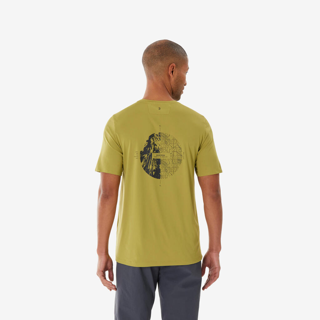 Ανδρικό κοντομάνικο hiking T-shirt, MH500 - Καφέ