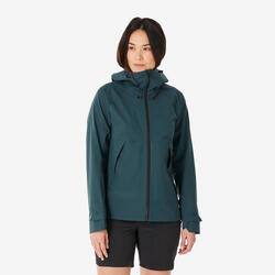 Veste de randonnée imperméable femme, MH500 vert