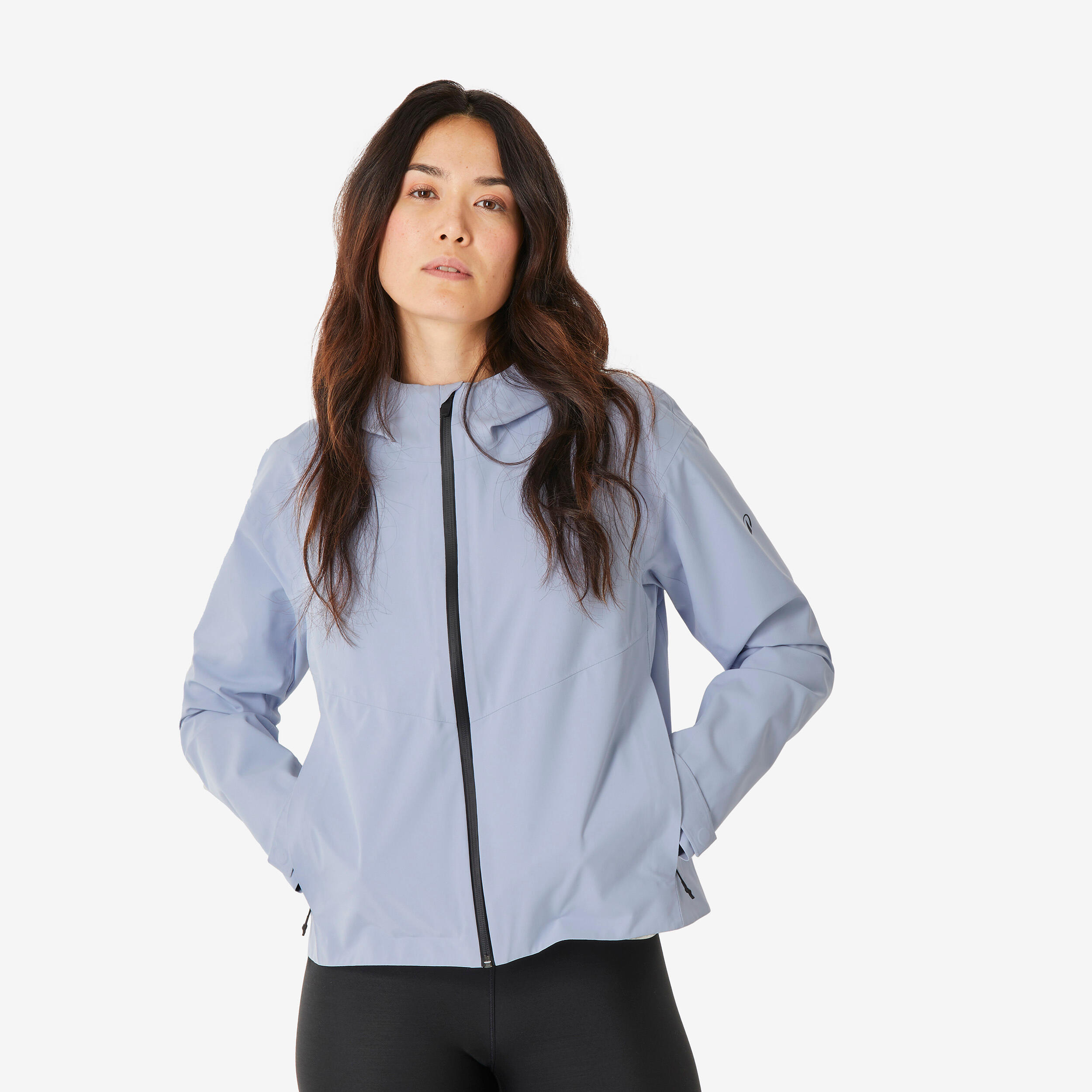 Women’s waterproof hiking jacket MH100 - Purple