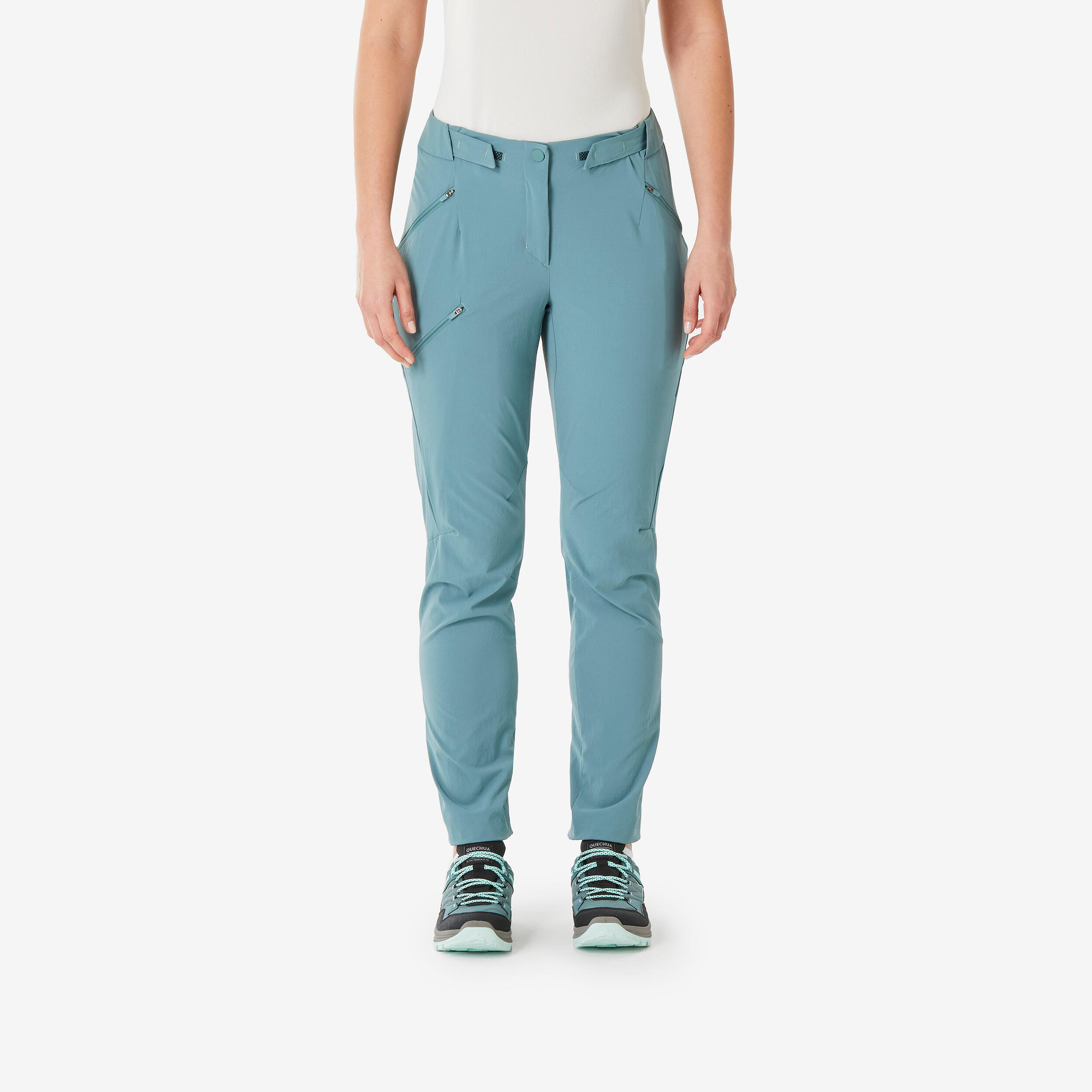 Women's MH500 hiking trousers-green