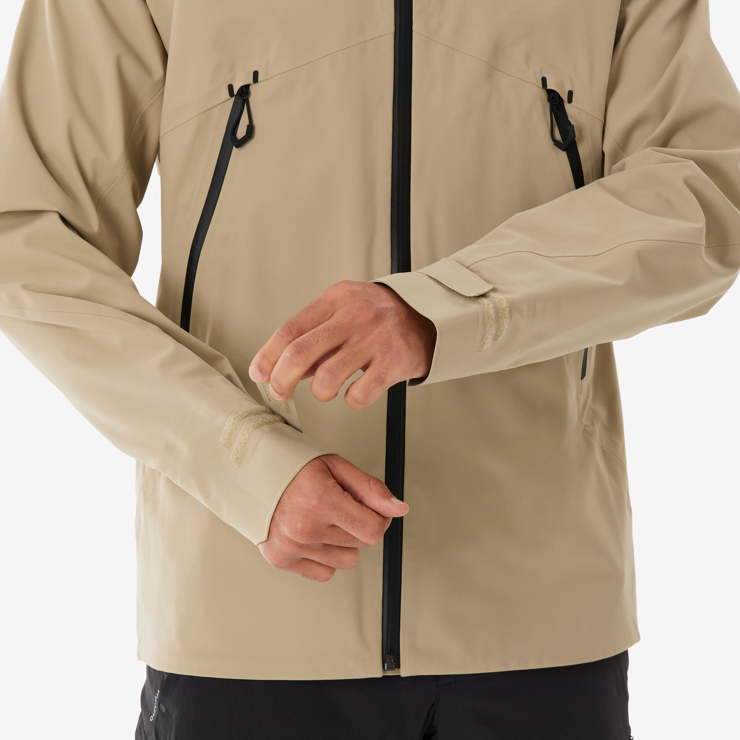 Wasserdichte und atmungsaktive Herren-Wanderjacke, MH500, Beige 7/17