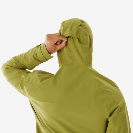 Veste de randonnée imperméable homme, MH900 kaki