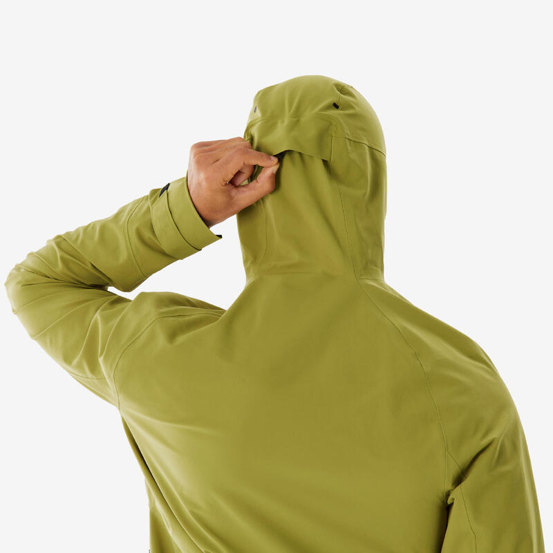 Veste de randonnée imperméable et légère homme, MH900 kaki