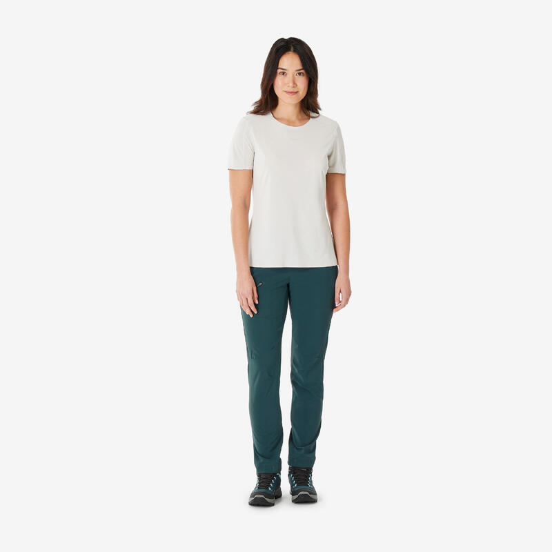 Pantalon de randonnée femme, MH500 vert