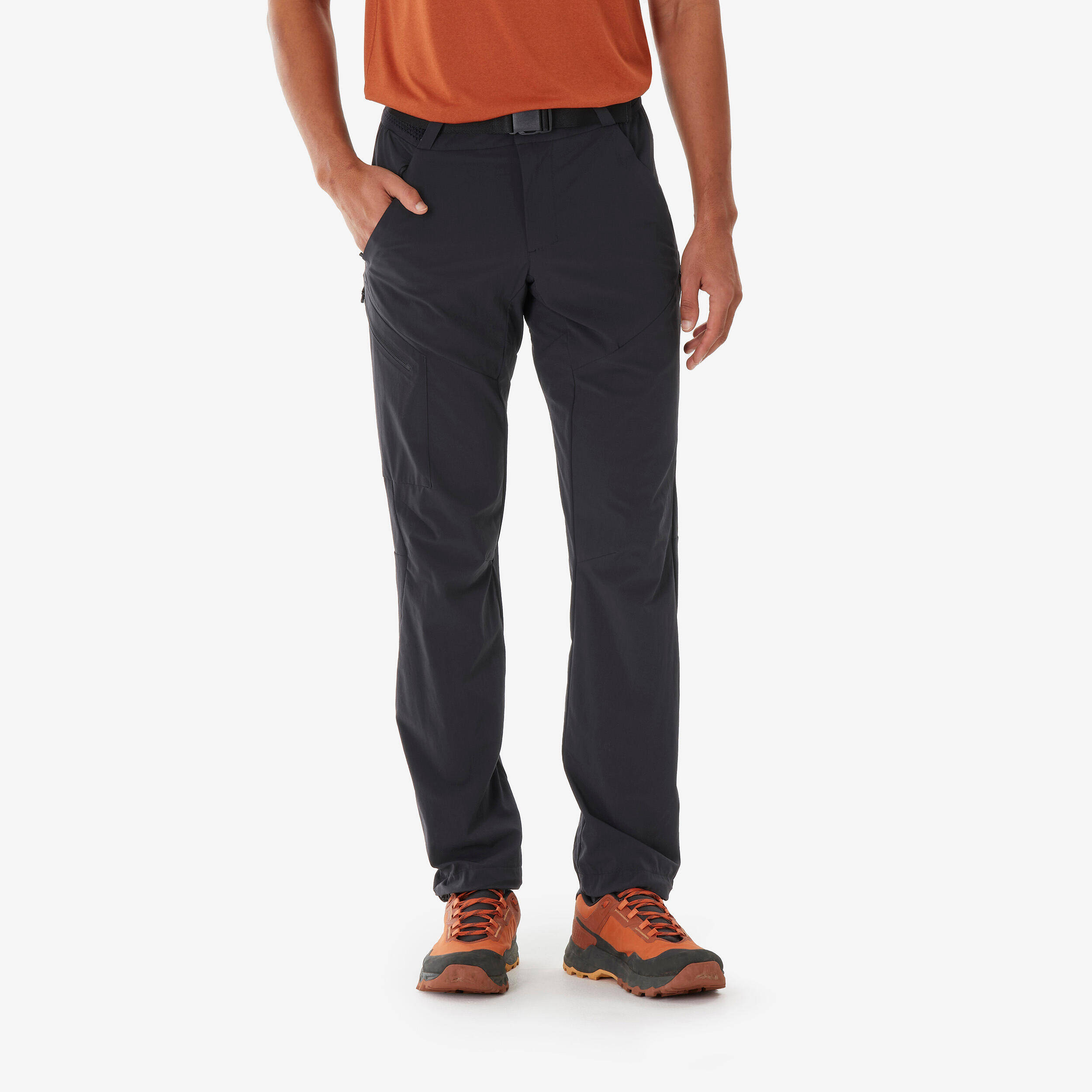 Men’s Hiking Trousers, MH500 - Black -  1