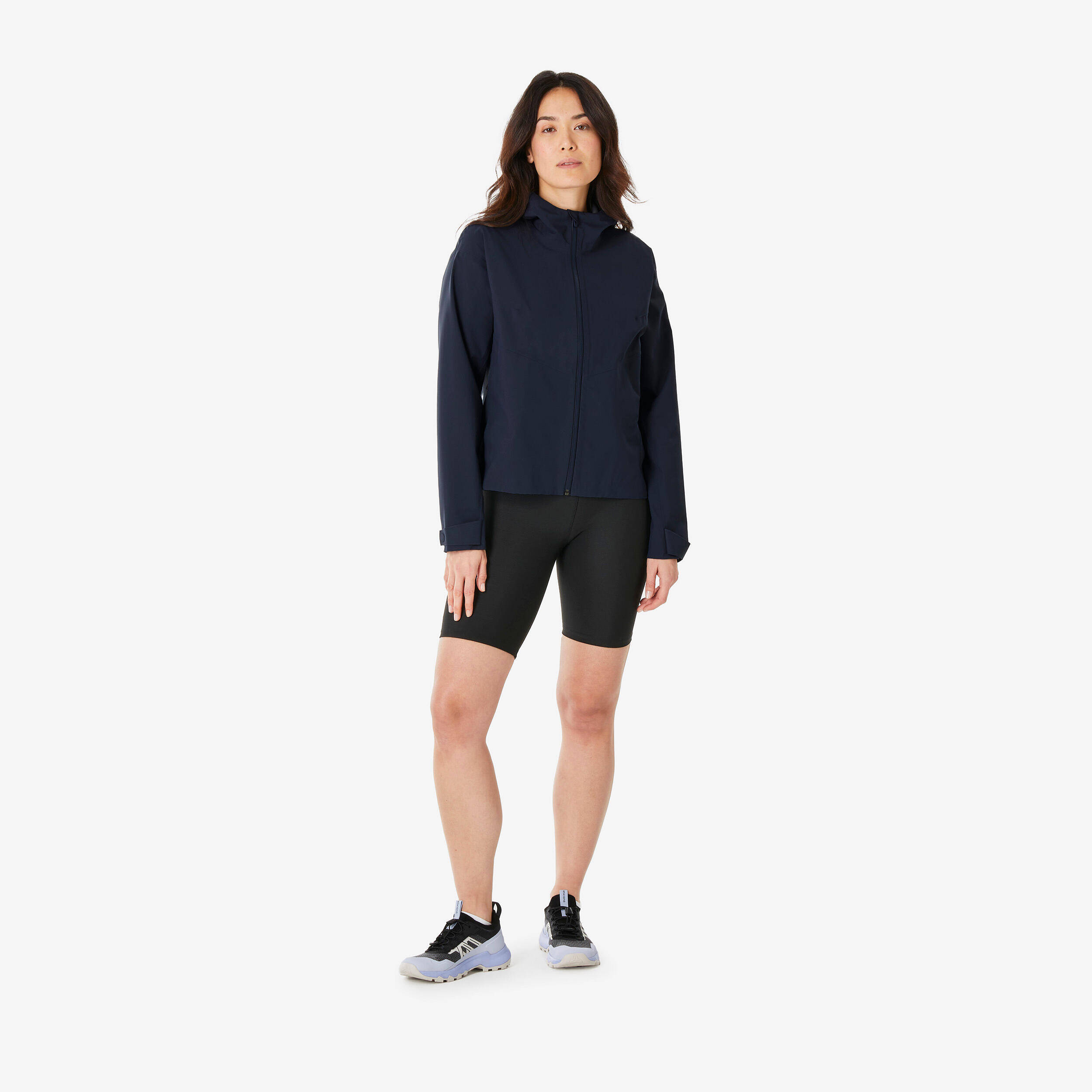 Women’s waterproof hiking jacket, MH100 - Blue -  2