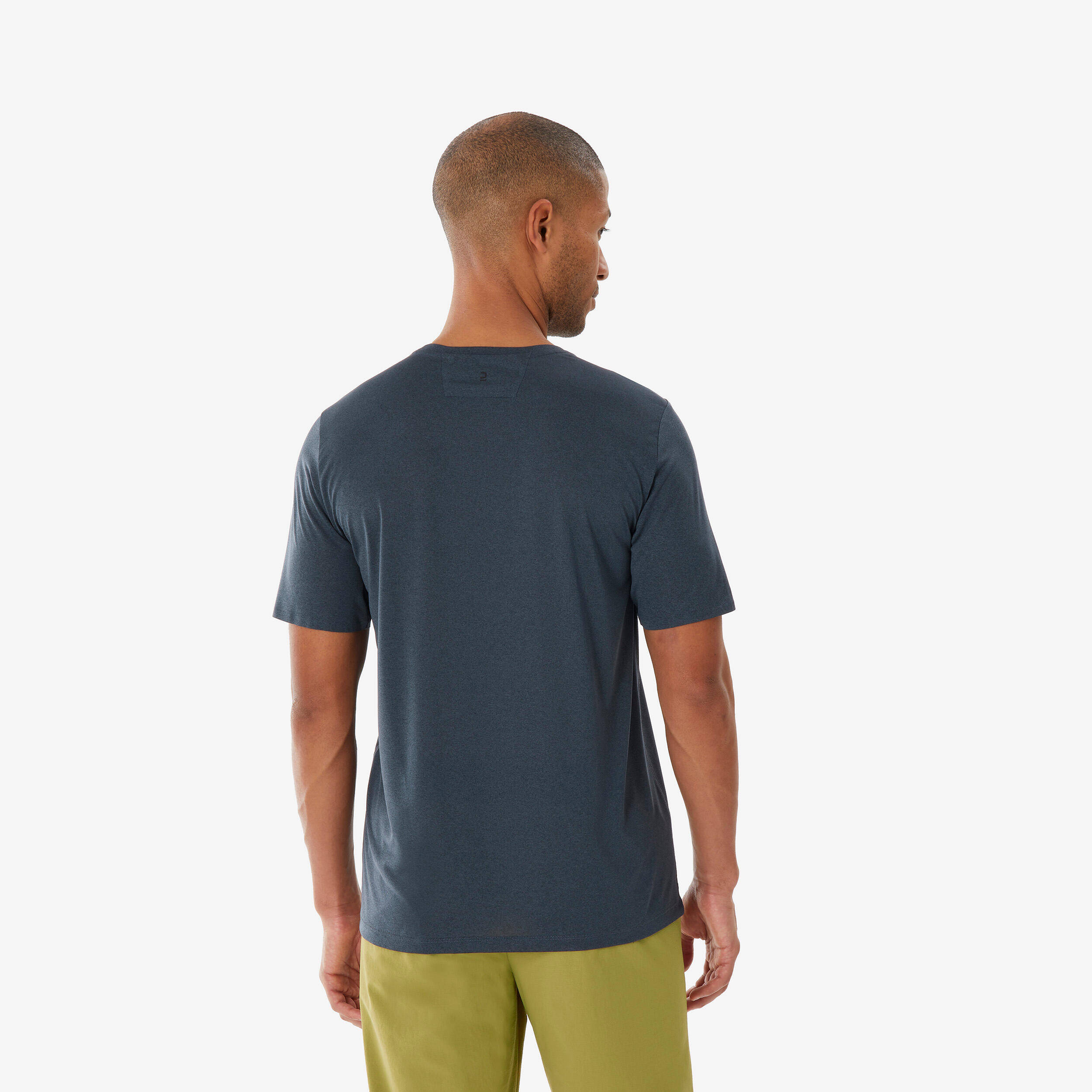 Men’s Short-sleeved Mountain Hiking T-Shirt MH500 - Grey -  3