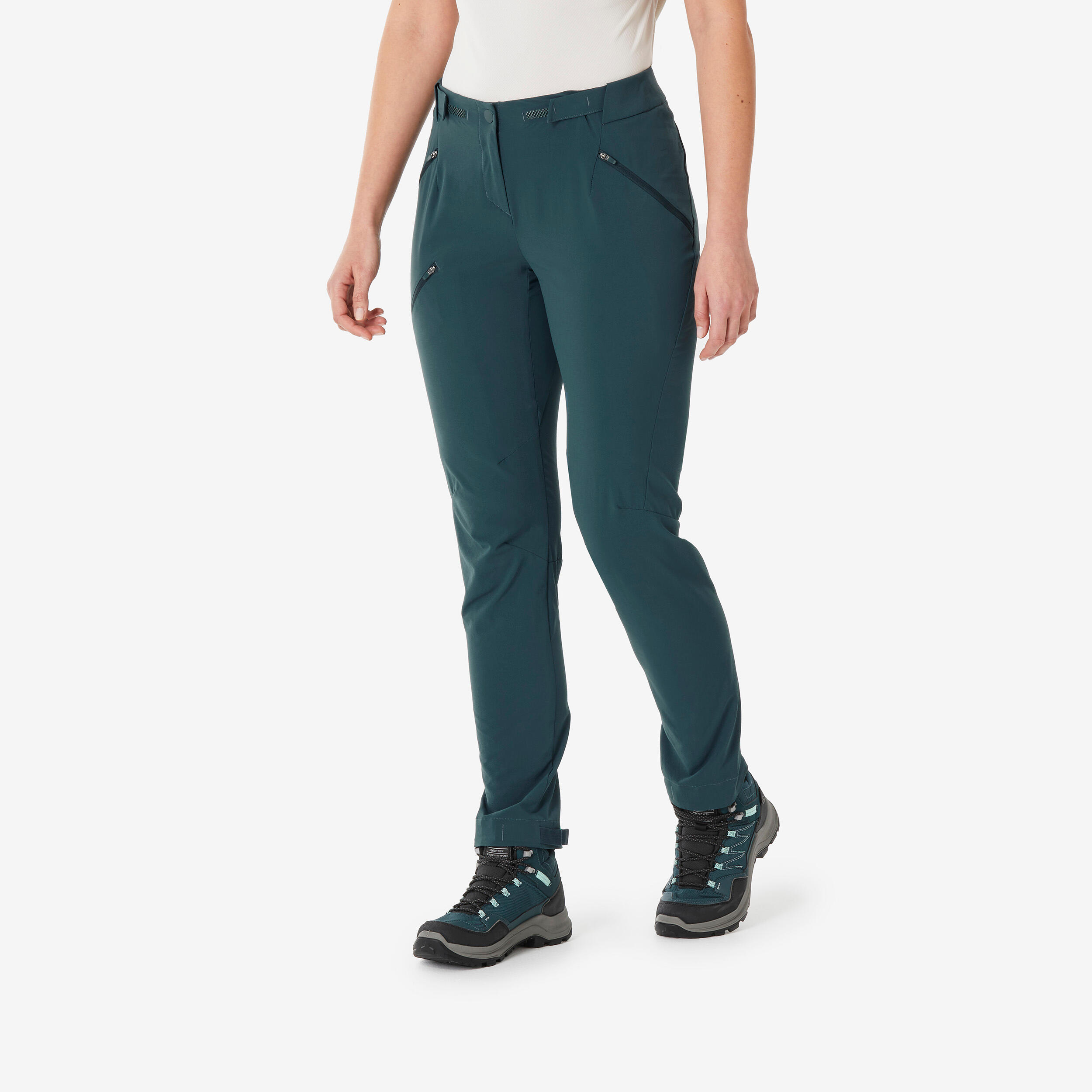 Women’s Hiking Pants - NH 500 Green - QUECHUA
