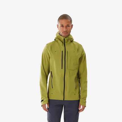 Veste de randonnée imperméable et légère homme, MH900 kaki