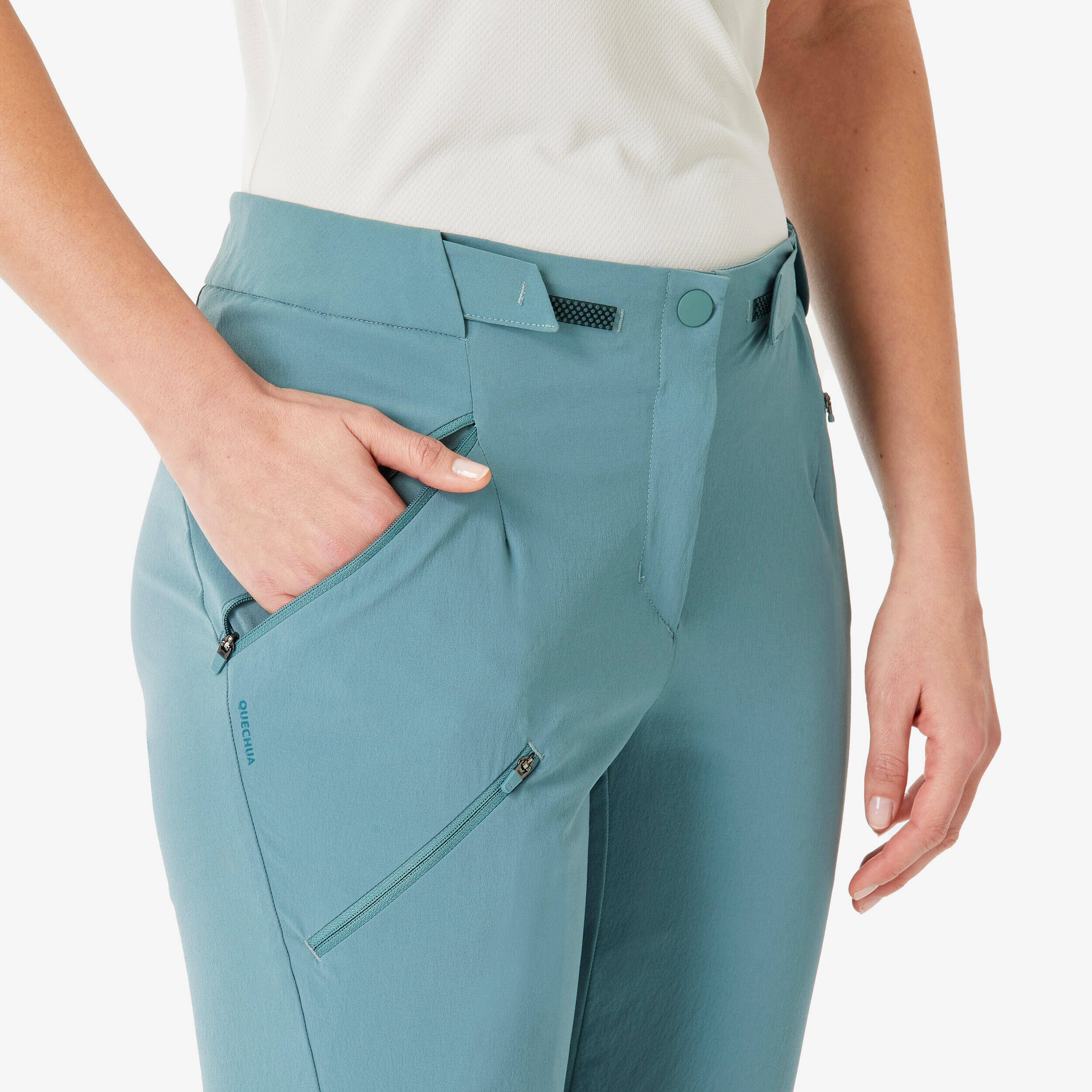 Women's MH500 hiking trousers-green -  4