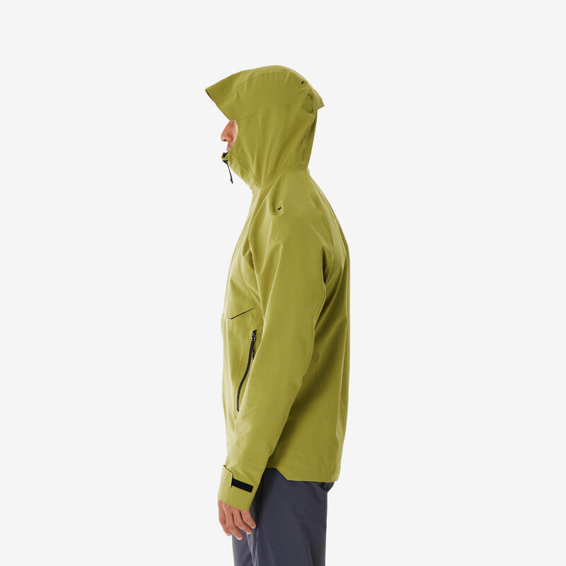 Veste de randonnée imperméable et légère homme, MH900 kaki