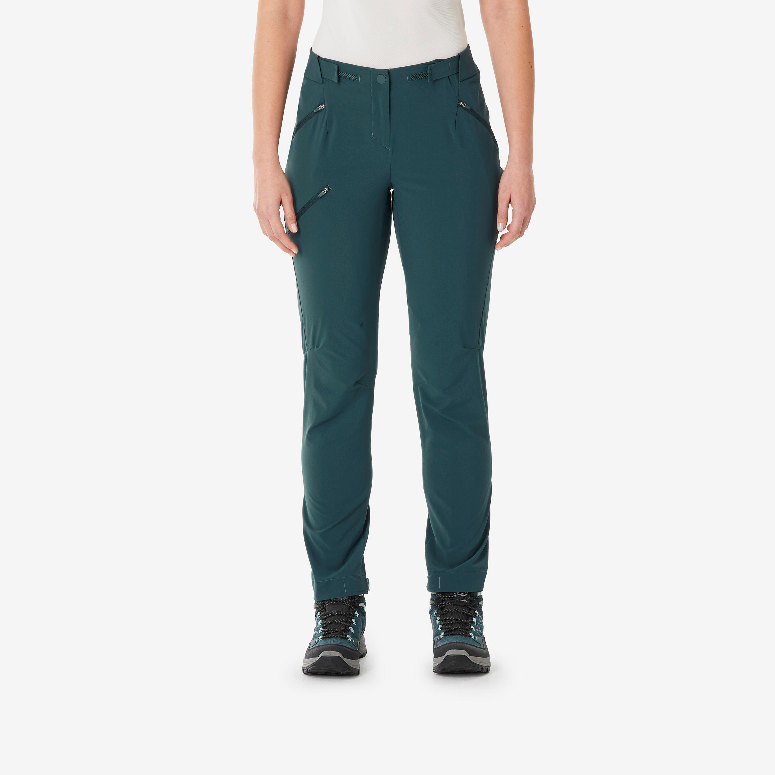 Women’s Hiking Pants - NH 500 Green - QUECHUA
