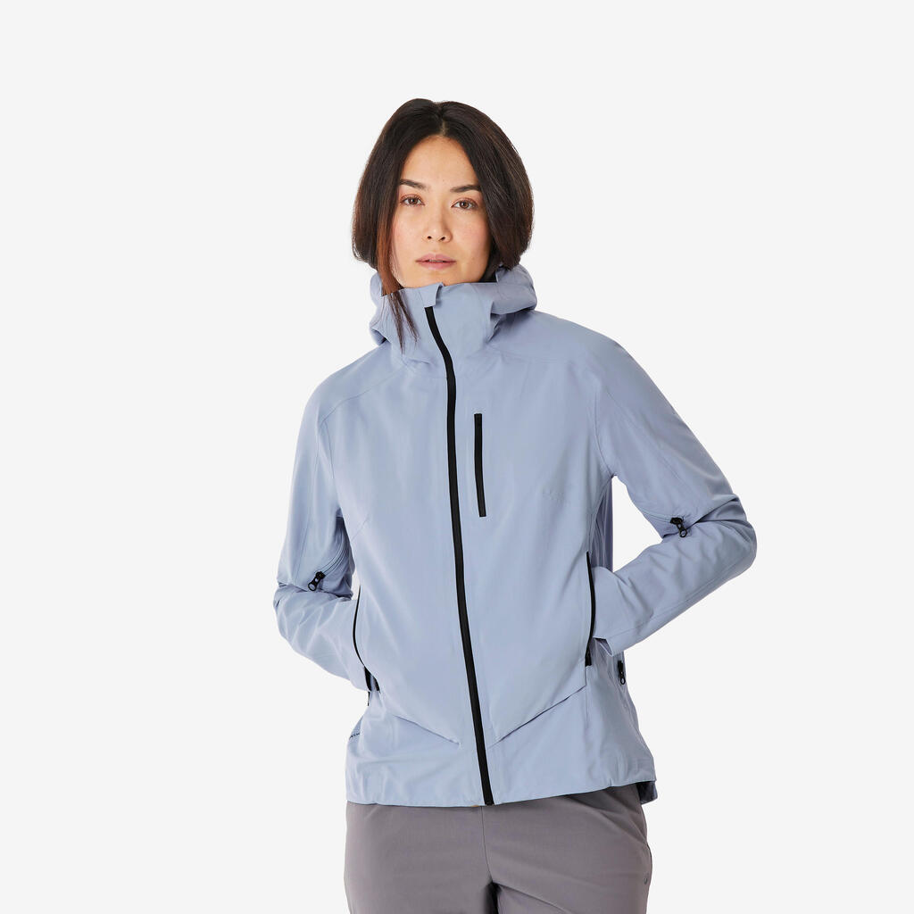 Women’s lightweight and waterproof hiking jacket MH900 - Purple