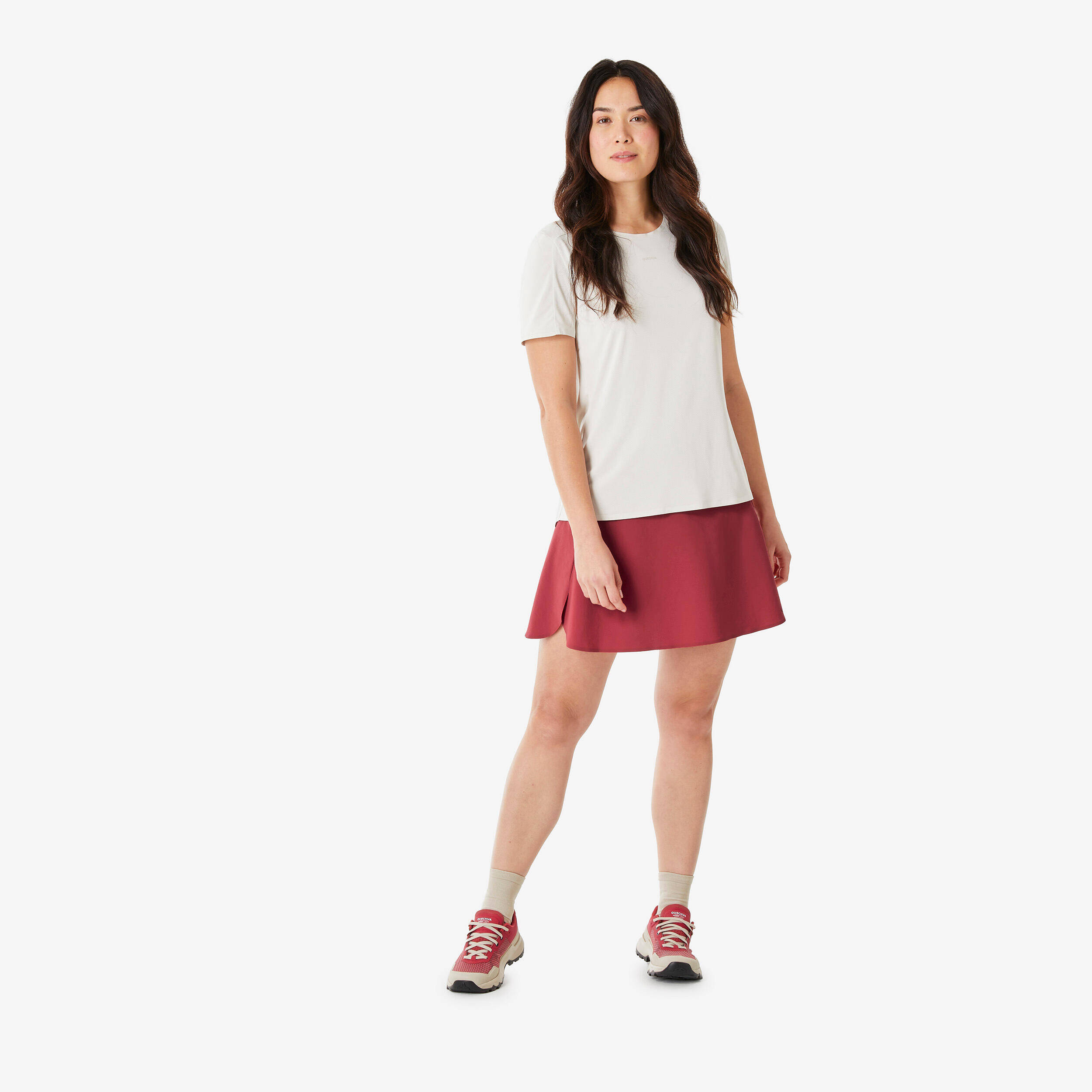 Women's Hiking Skort MH500 - Red -  2