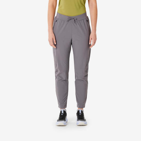 Pantalon de randonnée femme, MH500 Light gris clair
