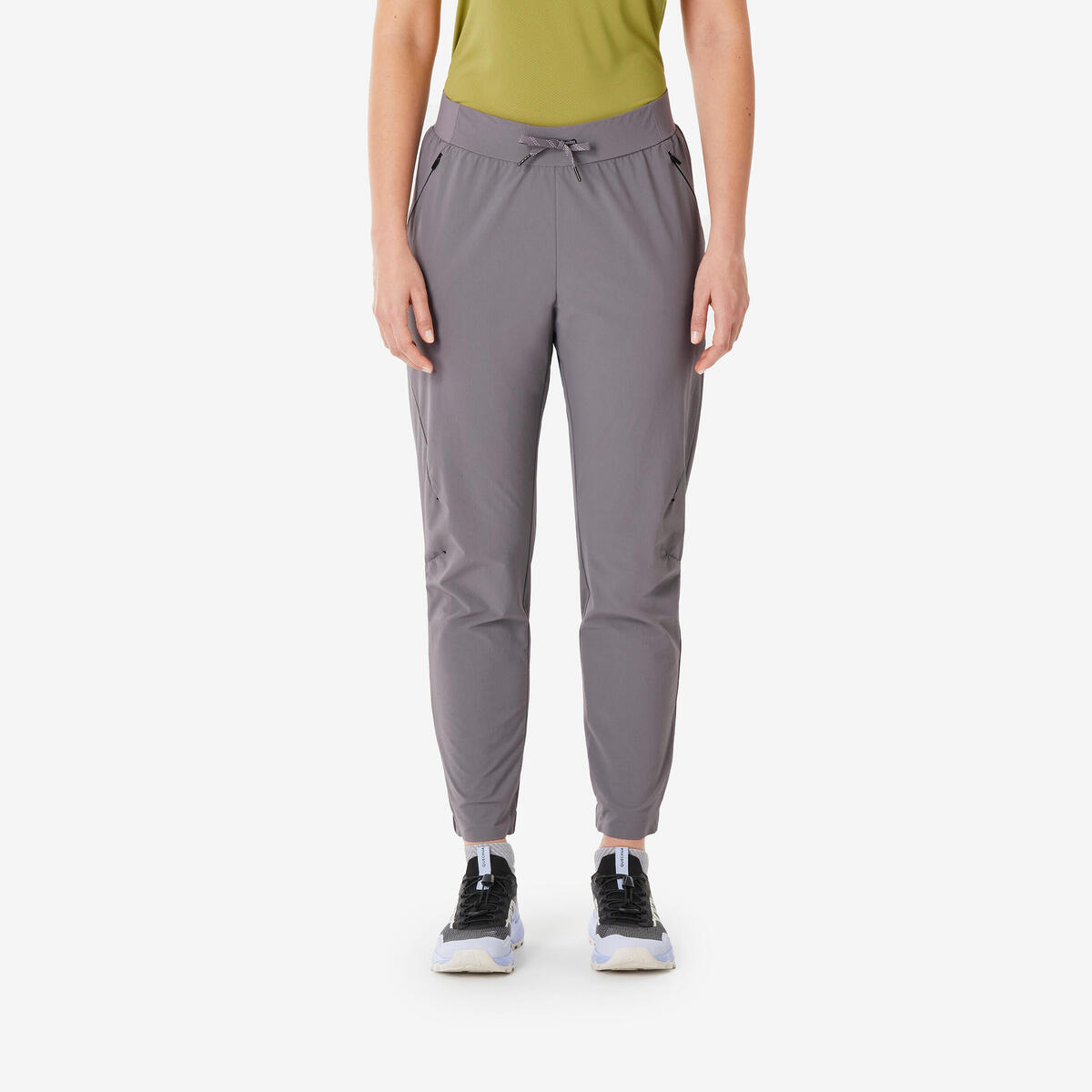 Pantalon de randonnée femme, MH500 Light gris clair